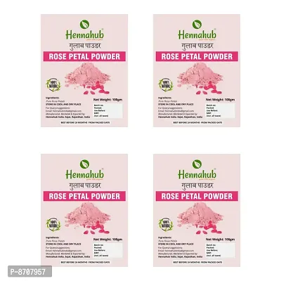 Hennahub Pure Natural Rose Petal Powder For Face Care 400Gm