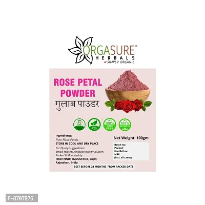 Orgasure  Pure Natural Rose Powder 100Gm
