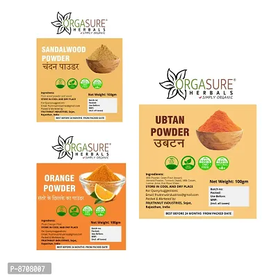 Orgasure Pure Natural Sandal (Chandan) Orange Ubtan Powder For Face And Skin 300Gm