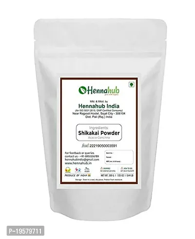 HENNAHUB Natural Amla  Shikakai Powder for Hair, Natural Organic Herbs, Silky, Hair Strengthening, Shine, Conditioning, Pack of 2 each 200gm-thumb3