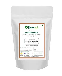 HENNAHUB Pure Herbal Organic Sandalwood Powder for Face Mask, Skin Care, Deep Pore Cleansing, Natural Glowing Skin Face Pack- 200gm-thumb1