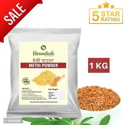 Natural 1 Kg Methi powder for Hair Growth and care (fenugreek)-thumb0