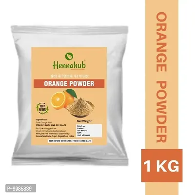 Hennahub  1 KG Natural orange peel powder for face  skin-thumb0