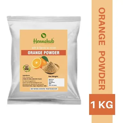 Hennahub  1 KG Natural orange peel powder for face  skin