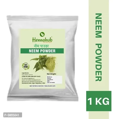 Hennahub  1 KG Natural neem powder for face  skin-thumb0