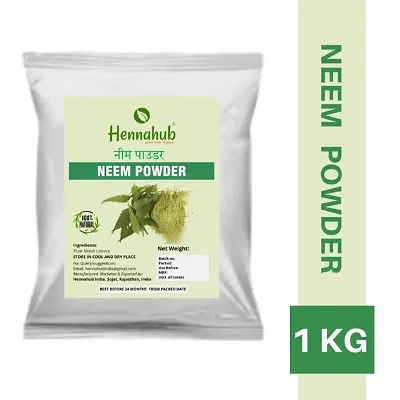 Hennahub  1 KG Natural neem powder for face  skin