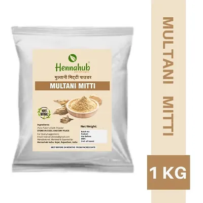 Hennahub  1 KG Natural multani mitti powder for face  skin