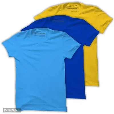 Quote Marshals Premium Cotton Round Neck T-Shirt (Pack of 3) for Men's M