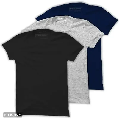 Quote Marshals Premium Cotton Round Neck T-Shirt (Pack of 3) for Men's S
