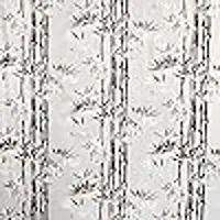STYLZI Bamboo Design Waterproof PVC Shower Curtain with 8 Hooks  Durable Material (5 Feet)-thumb1