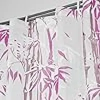 STYLZI Bamboo Design Waterproof PVC Shower Curtain with 8 Hooks Durable Material (6 Feet)-thumb2