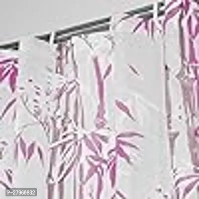 STYLZI Bamboo Design Waterproof PVC Shower Curtain with 8 Hooks Durable Material (6 Feet)-thumb3