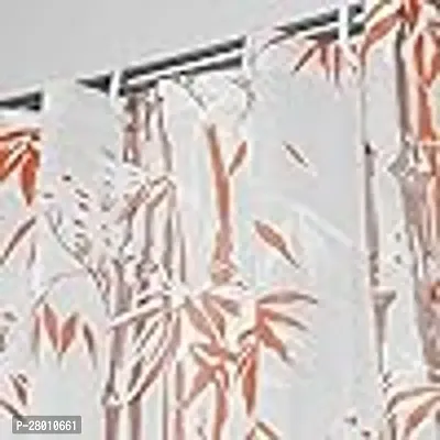STYLZI Bamboo Design Waterproof PVC Shower Curtain with 8 Hooks  Durable Material (7 Feet)-thumb2