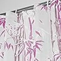 STYLZI Bamboo Design Waterproof PVC Shower Curtain with 8 Hooks  Durable Material (9 Feet)-thumb2