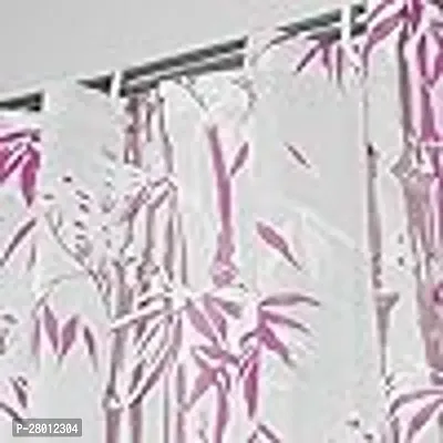 STYLZI Bamboo Design Waterproof PVC Shower Curtain with 8 Hooks  Durable Material (9 Feet)-thumb3