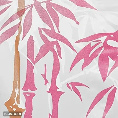 STYLZI Bamboo Design Waterproof PVC Shower Curtain with 8 Hooks Stylish Durable Material (9 Feet)-thumb2