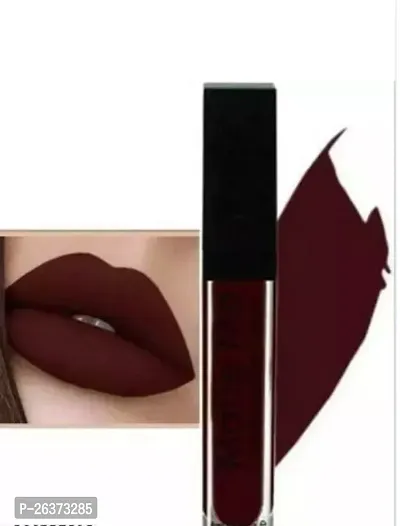 Premium Rich Look Liquid Lipstick Matte Me Maroon Colour (6 Ml) Long Lasting Lipstick Smudge Proof and Waterproof (Pack Of 1)-thumb0