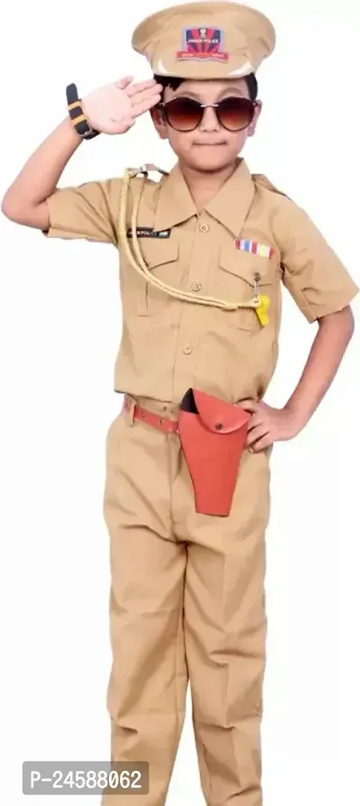 Fabulous Khaki Top With Bottom Set Solid For Boys