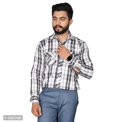 Trendy Multicoloured Cotton Blend Regular Fit Checked Casual Shirt For Men