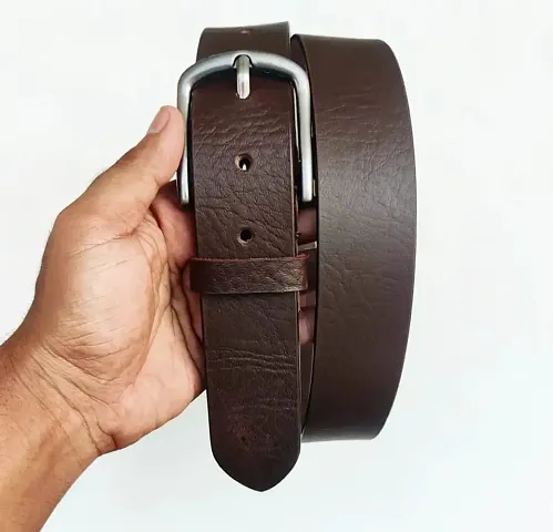 Elegant Synthetic Leather Textured Belts For Men