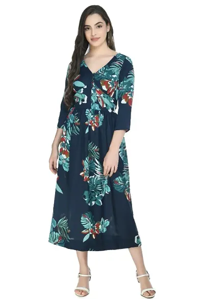 Women's Crepe A-Line Dress