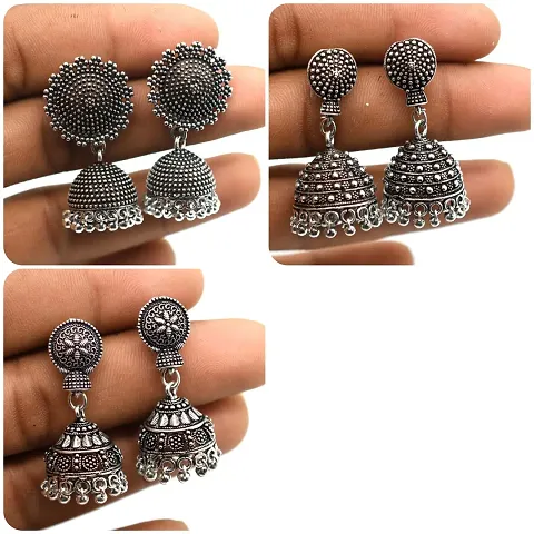 Trending Three Design Earrings Set For Women