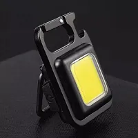 ODIN_Keychain Led Light with Bottle Opener, Magnetic Base and Folding Bracket Mini Cob 500 lumens Rechargeable Multifunctional Keychain Emergency Light Black(Pack of 1)-thumb2