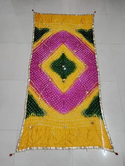 Beautiful Art Silk Gota Patti Bandhani Dupatta