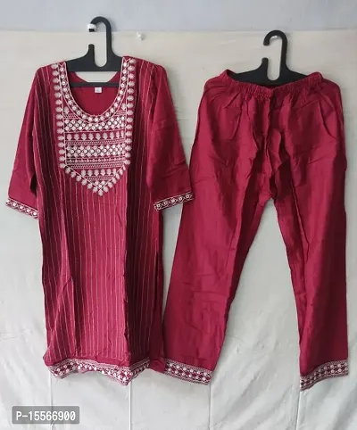 Stylish Cotton Kurti With Palazzo Set For Women