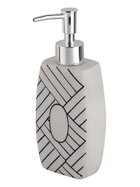 Liquid Soap Dispenser (1 Piece) (Material: Polyresin, Capacity: 300ml, Colour: White)-thumb2