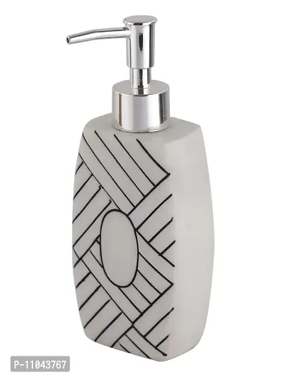 Liquid Soap Dispenser (1 Piece) (Material: Polyresin, Capacity: 300ml, Colour: White)-thumb3