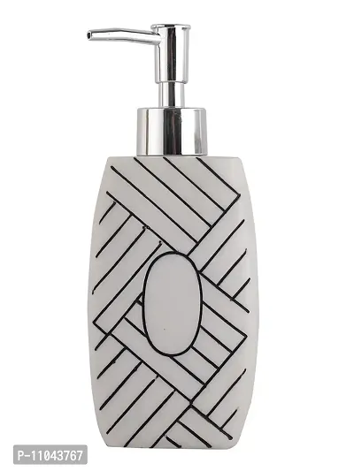 Liquid Soap Dispenser (1 Piece) (Material: Polyresin, Capacity: 300ml, Colour: White)-thumb5