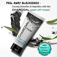 Keya Seth Aromatherapy, Charcoal Peel Off Mask, Blackhead & Dead Skin Removal Tightens Pores, Deeply Cleanses for Men & Women Enriched with Vitamin C & Rose Extract & Activated Charcoal.-thumb1