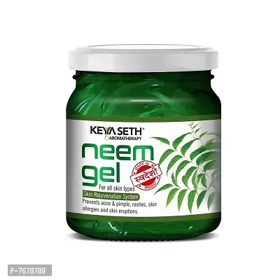 Keya Seth Aromatherapy Neem Gel Moisturizer- For Oily & Sensitive Skin, Prevents Acne & Pimple, Rashes, Skin Allergies & Skin Eruption, with Pure Neem Extract 190gm