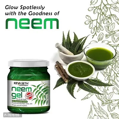 Keya Seth Aromatherapy Neem Gel Moisturizer- For Oily & Sensitive Skin, Prevents Acne & Pimple, Rashes, Skin Allergies & Skin Eruption, with Pure Neem Extract 190gm-thumb3