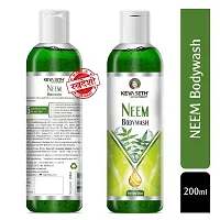 Keya Seth Aromatherapy, Neem Bodywash Gel Enriched with Pure Neem Essential Oil & Olive Extract -Natural Anti Acne & Pimple Unisex for Oily Skin– 200ml-thumb1