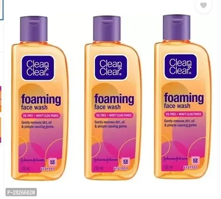 Clean  Clear Foaming Face Wash For Oily Skin 150 ml Pack Of 3-thumb0