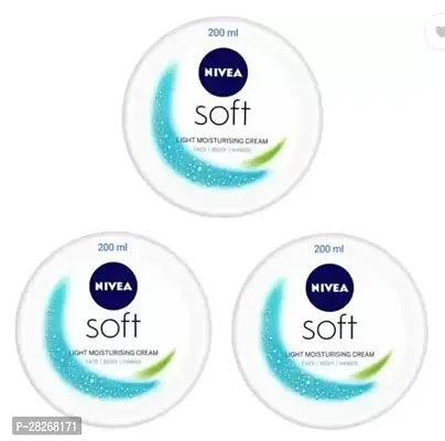 NIVEA Soft Cream 200 ML Pack Of 3-thumb0