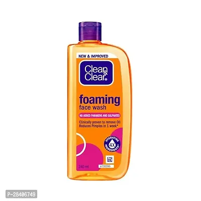 Clean  Clear Foaming Facewash for Oily Skin, Brown,