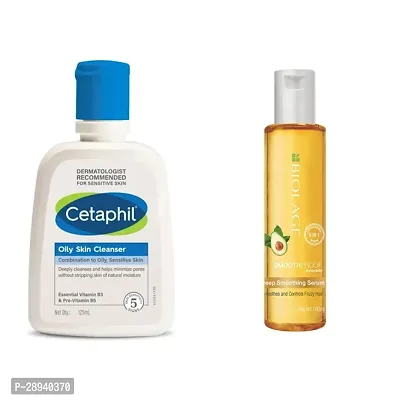 Combo of Cetaphil Skin Cleanser (125 ml) with Biolage Hair Serum (100 ml) (Set of 2)