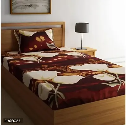 Pure Polycotton Single Bedsheet With 1Pillow cover