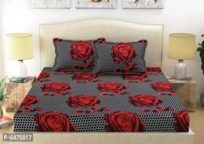 Floral Polycotton Queen Size Bedsheets