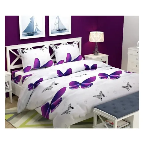 Polycotton Double Bedsheet with 2 Pillow Covers