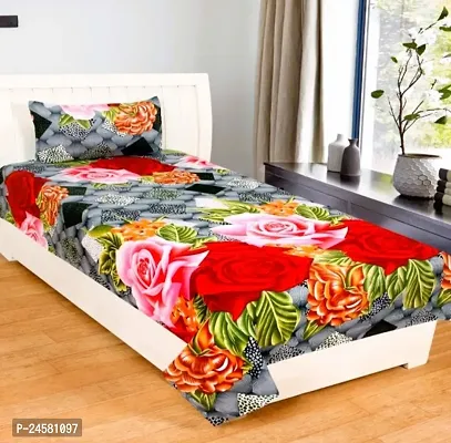 3D Singel Bedsheet With 1 Pillow cover-thumb0