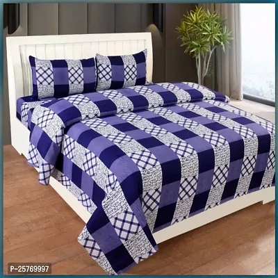 Stylish Polycotton Double Bedsheet with Pillow Covers