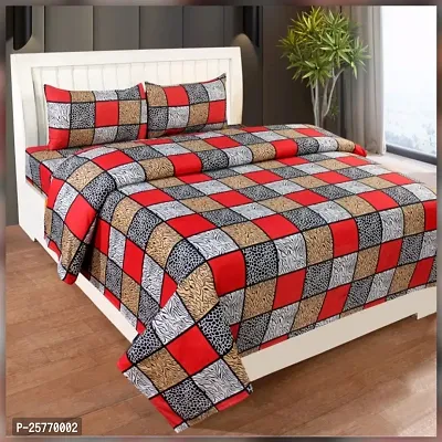 Stylish Polycotton Double Bedsheet with Pillow Covers-thumb0