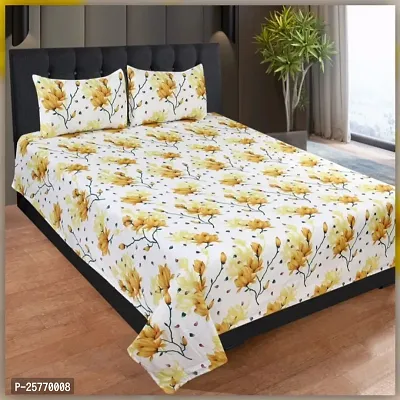 Stylish Polycotton Double Bedsheet with Pillow Covers