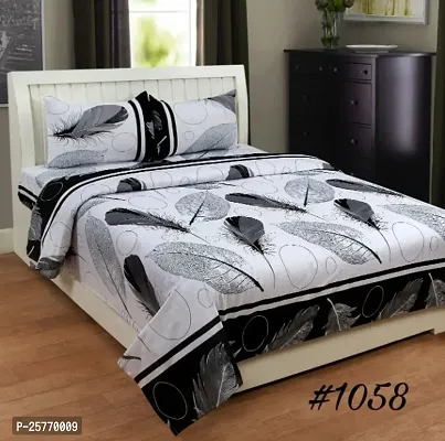 Stylish Polycotton Double Bedsheet with Pillow Covers