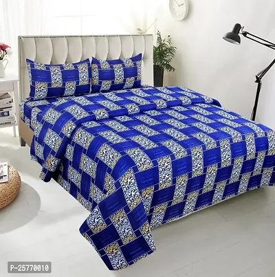 Stylish Polycotton Double Bedsheet with Pillow Covers