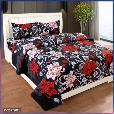 Stylish Polycotton Double Bedsheet with Pillow Covers-thumb0